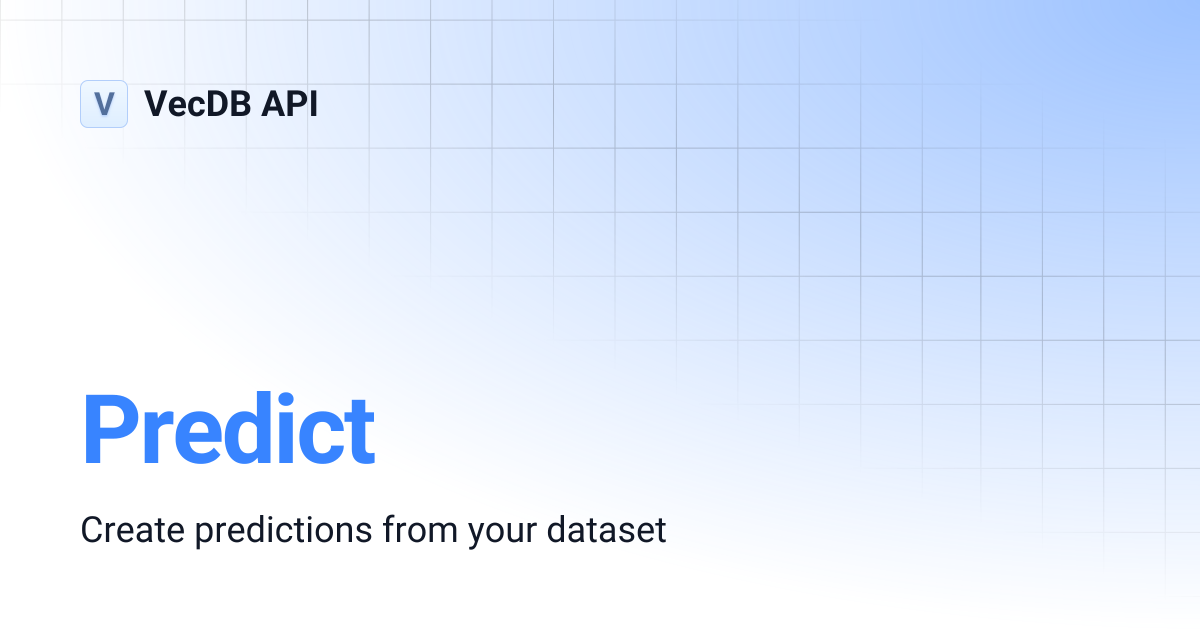 Predict | VecDB API
